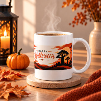 アフリカンスタイルのバオバブ ハロウィンマグカップ コーヒーマグカップ