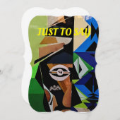 アフリカンテイストのカード, 伝統的なアフリカのカード 招待状 (正面/裏面)