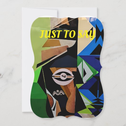 アフリカンテイストのカード, 伝統的なアフリカのカード 招待状 (正面)