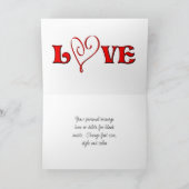 アフリカンデイジーの花の写真 - 愛してる カード (内部)