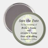 アフリカンデイジーレモンシンフォニー Save the Date マグネット (正面/裏面)