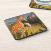 アフリカントリオアートプリント コースター (左側)