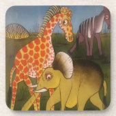 アフリカントリオアートプリント コースター (正面)