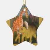 アフリカントリオアートプリント セラミックオーナメント (左)