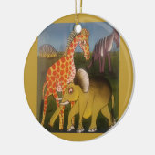 アフリカントリオアートプリント セラミックオーナメント (左)
