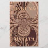 アフリカンハクナマタタフラクタルアートプリント/グラフィック 便箋 (正面)