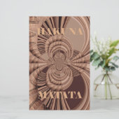 アフリカンハクナマタタフラクタルアートプリント/グラフィック 便箋 (スタンド正面)