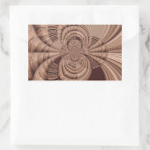 アフリカンハクナマタタフラクタルアートプリント/グラフィック 長方形シール (バッグ)