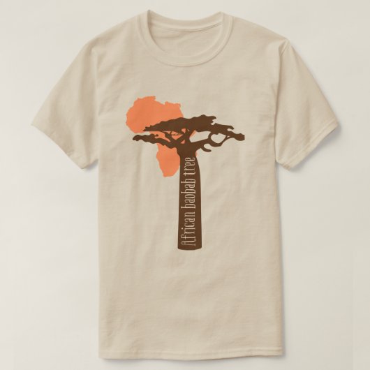 アフリカンバオバブの木 Tシャツ (デザイン正面)
