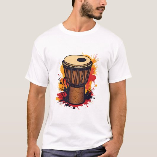 アフリカンパーカッションアート Tシャツ (正面)