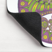 アフリカンパープルとイエローの万華鏡のように千変万化するパターン 伝統的 マウスパッド (コーナー)