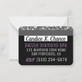 アフリカンパープルプリンセス|VIPクレジットカード招待状 ノートカード (裏面)