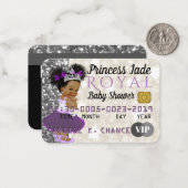 アフリカンパープルプリンセス|VIPクレジットカード招待状 ノートカード (正面/裏面インサイチュ)