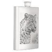 アフリカンヒョウ鉛筆スケッチ フラスク (右)