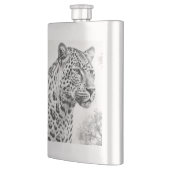 アフリカンヒョウ鉛筆スケッチ フラスク (左)