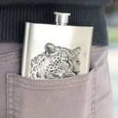アフリカンヒョウ鉛筆スケッチ フラスク (インサイチュ)