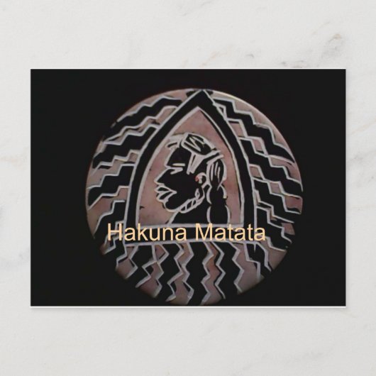 アフリカンビューティー:ボンゴ・マサイ・ポートレート・トライバル・アート ポストカード (正面)