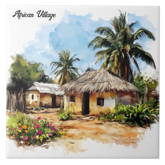 アフリカンビレッジ タイル (正面)