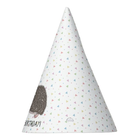 アフリカンピグミーハリネズミかわいい動物 – 誕生日 パーティーハット (右)