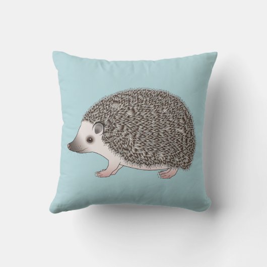 アフリカンピグミーハリネズミかわいい漫画イラストレーション クッション (裏面)
