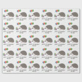 アフリカンピグミーハリネズミ動物 – ハッピーバースデー ラッピングペーパー (フラット)