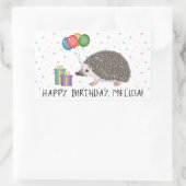 アフリカンピグミーハリネズミ動物 – ハッピーバースデー 長方形シール (バッグ)