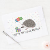 アフリカンピグミーハリネズミ動物 – ハッピーバースデー 長方形シール (封筒)