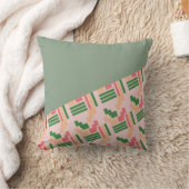 アフリカンピンクのセージのパターンミックス装飾用クッション クッション (ブランケット)