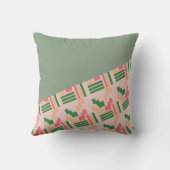 アフリカンピンクのセージのパターンミックス装飾用クッション クッション (裏面)