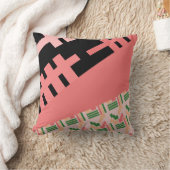 アフリカンピンクパターンミックス クッション (ブランケット)