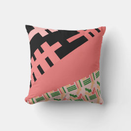 アフリカンピンクパターンミックス クッション