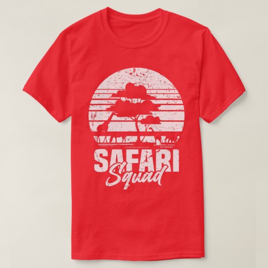 アフリカンファミリーバケーションワイルドライフサファリワイルドライフe tシャツ (デザイン正面)