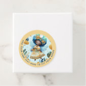 アフリカンフェアリー誕生日ティール（緑がかった色）金ゴールドピンクプリンセス フェイバータグ (インサイチュ)