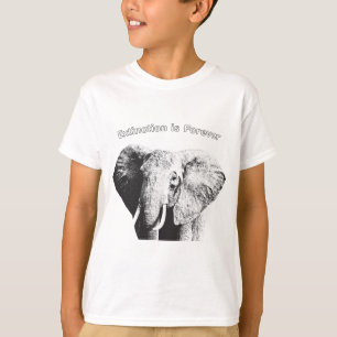 アフリカンブッシュエレファントスケッチ Tシャツ