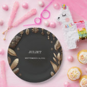 アフリカンブラウン伝統的ナイジェリアブライダルシャワー ペーパープレート (パーティー)