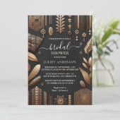 アフリカンブラウン伝統的ナイジェリアブライダルシャワー 招待状 (スタンド正面)