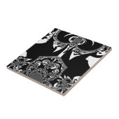 アフリカンブラック&ホワイトアートプリント タイル (側面)