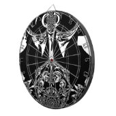 アフリカンブラック&ホワイトアートプリント ダーツボード (正面右)