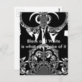 アフリカンブラック&ホワイトアートプリント ポストカード (正面/裏面)