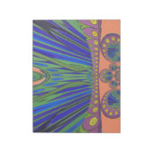 アフリカンブルーパープル装飾美術デザインプリント ノートパッド (回転)