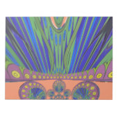アフリカンブルーパープル装飾美術デザインプリント ノートパッド (正面)