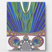 アフリカンブルーパープル装飾美術デザインプリント フォトプラーク (正面)