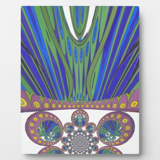アフリカンブルーパープル装飾美術デザインプリント フォトプラーク (正面)