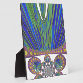 アフリカンブルーパープル装飾美術デザインプリント フォトプラーク (側面)