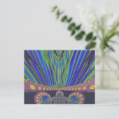 アフリカンブルーパープル装飾美術デザインプリント ポストカード (スタンド正面)