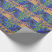 アフリカンブルーパープル装飾美術デザインプリント ラッピングペーパー (角)