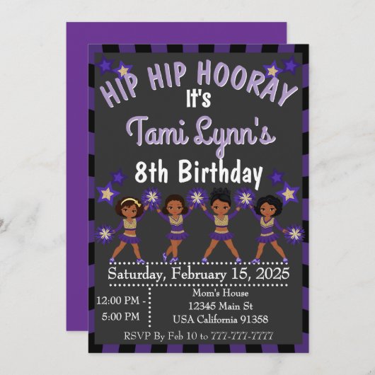 アフリカンプパルなチアリーダー新体操の招待状 招待状 (正面/裏面)