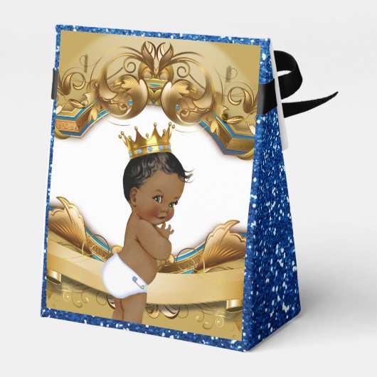 アフリカンプリンスブルー|金ゴールドグラデーションエレガントグリッター フェイバーボックス (裏面サイド)
