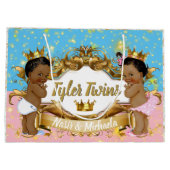 アフリカンプリンス/プリンセスピンク/ブルー金ゴールドの輝き ラージペーパーバッグ (裏面)