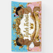 アフリカンプリンス/プリンセスピンク/ブルー/金ゴールド輝き 横断幕 (縦)